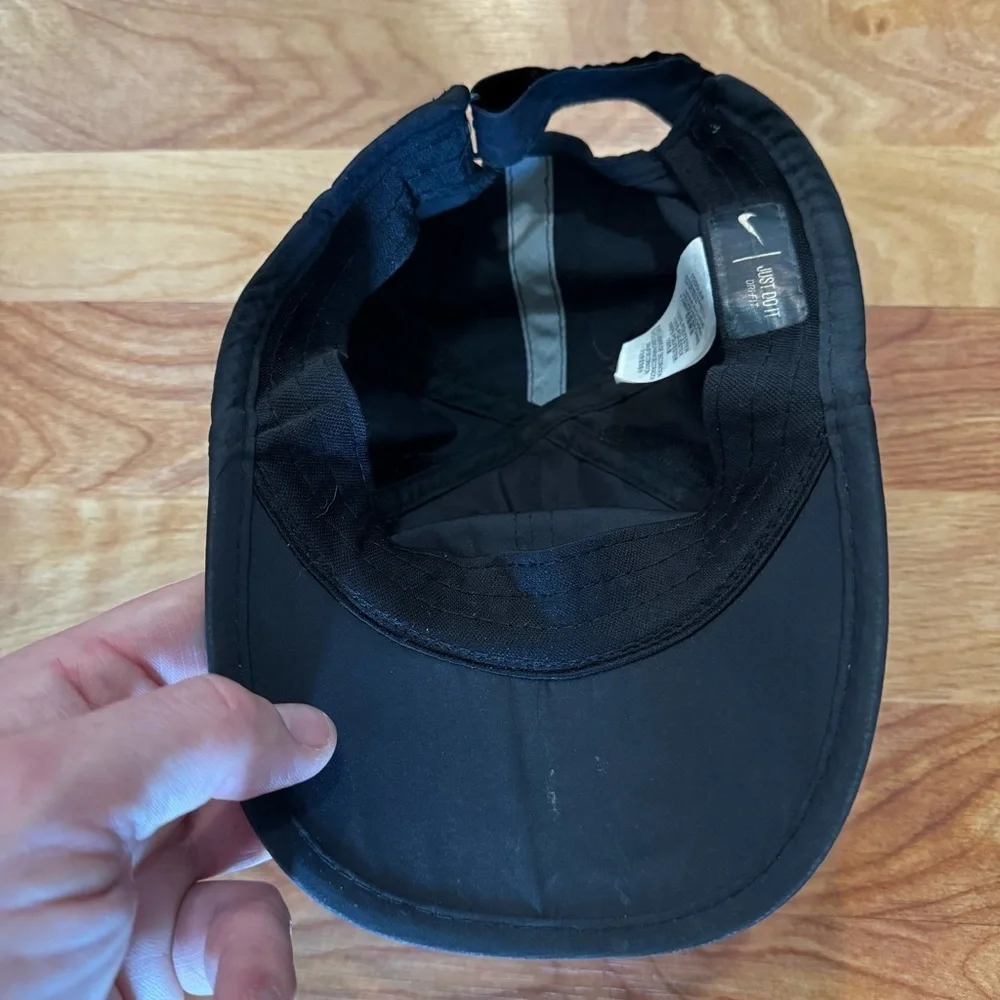 Lightweight Black Nike Toddler Hat Adjustable OSFA Nike Swoosh “Just Do It” Rare